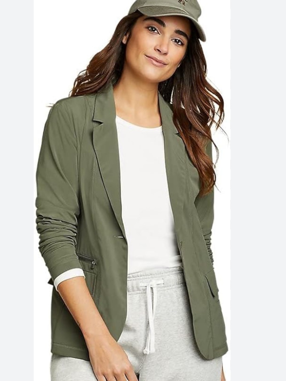 Eddie Bauer Departure blazer/ jacket Lightweight Olive Green size 14